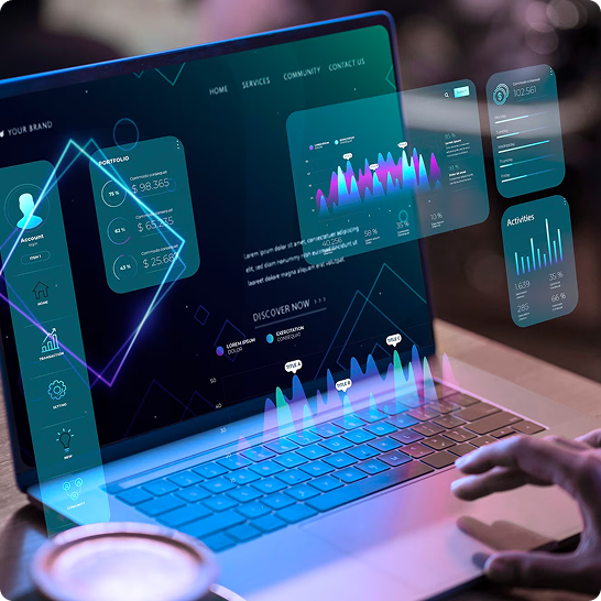 Analytics sur un ordinateur portable